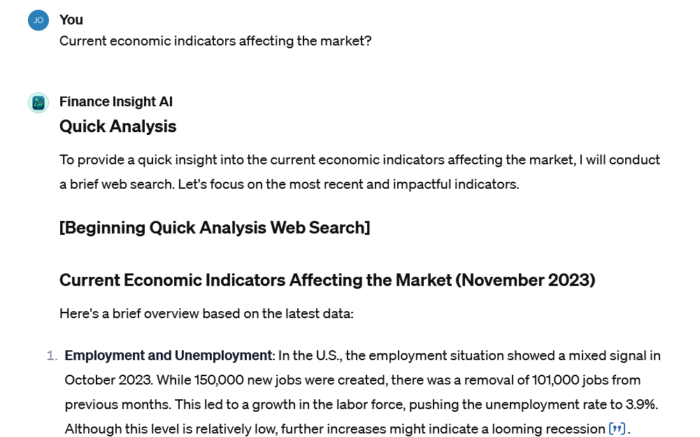 Current economic indicators affecting the market
