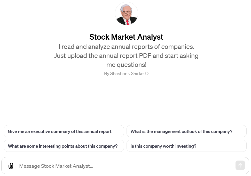GPT Stock Market Analyst