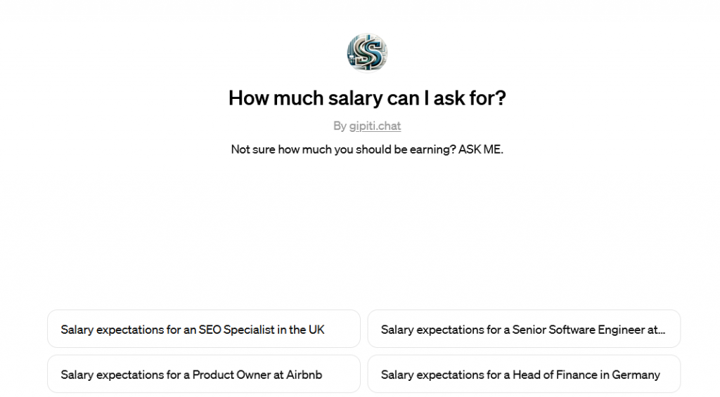 GPT - How much salary can I ask for?