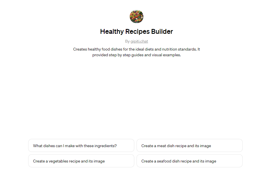 Healthy Recipes Builder GPT