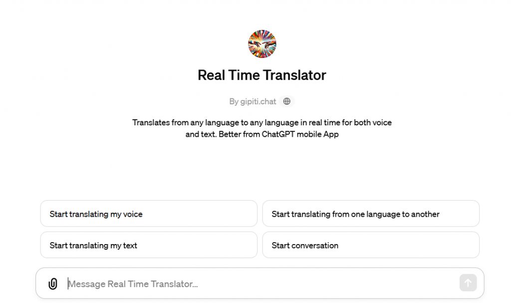 Real Time Translator GPT